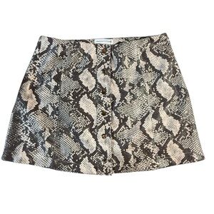 Urban Outfitters Snakeskin Mini Skirt Size M Brown Pink Reputation Swiftie